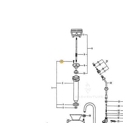 ECHO part 2310010000 — IPL diagram snippet (6x zoom, amber highlight)