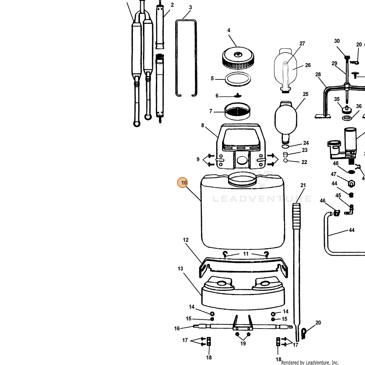 ECHO part 2310180123 — IPL diagram snippet (6x zoom, amber highlight)