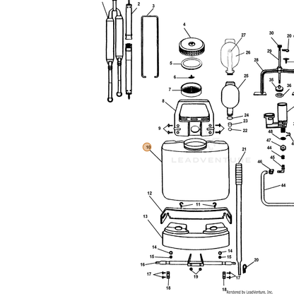 ECHO part 2310180123 — IPL diagram snippet (6x zoom, amber highlight)