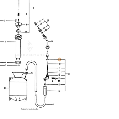 ECHO part 2310500000 — IPL diagram snippet (6x zoom, amber highlight)