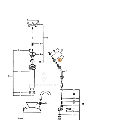 ECHO part 2310890000 — IPL diagram snippet (6x zoom, amber highlight)