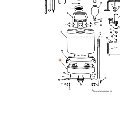 ECHO part 2314440200 — IPL diagram snippet (6x zoom, amber highlight)