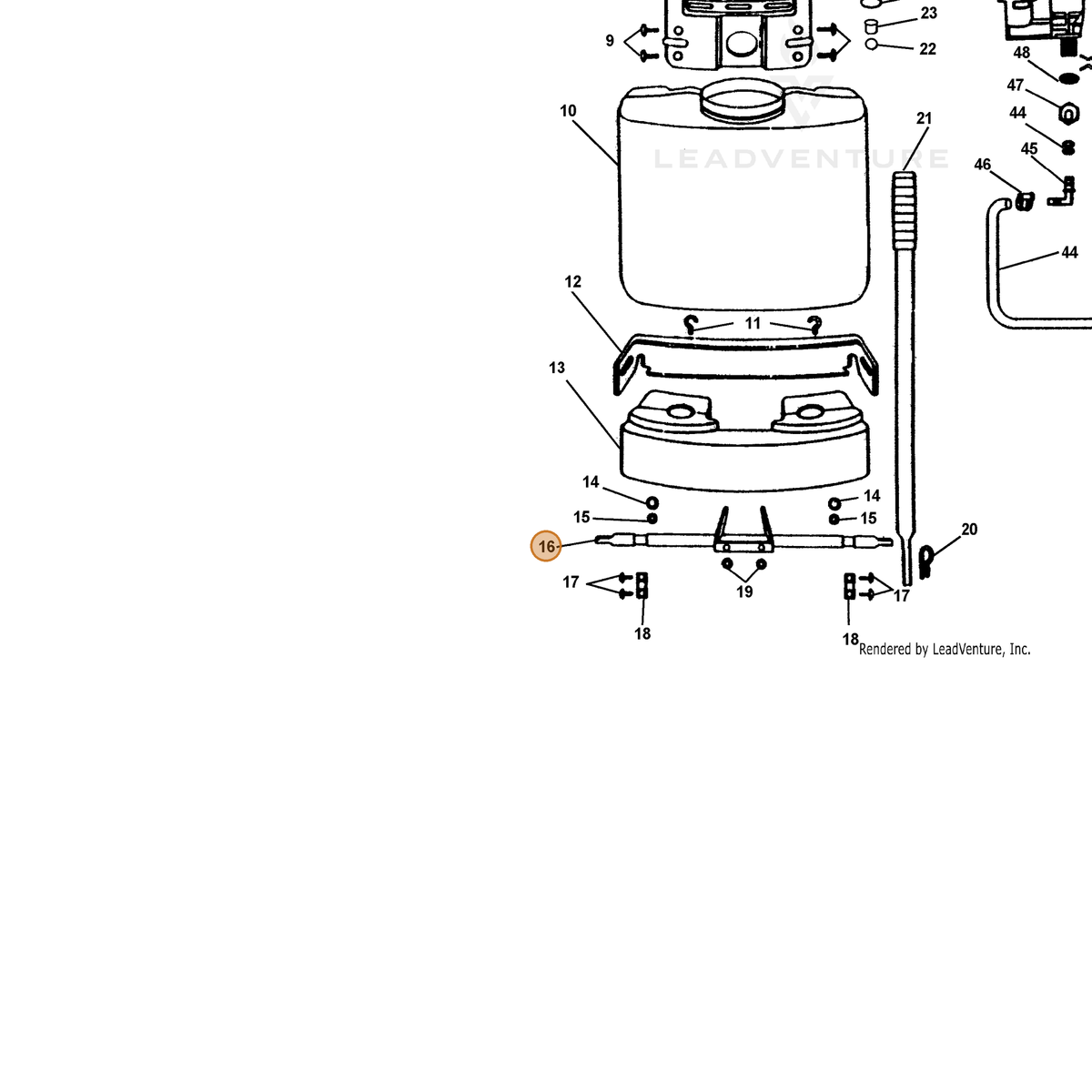 ECHO part 2314530200 — IPL diagram snippet (6x zoom, amber highlight)