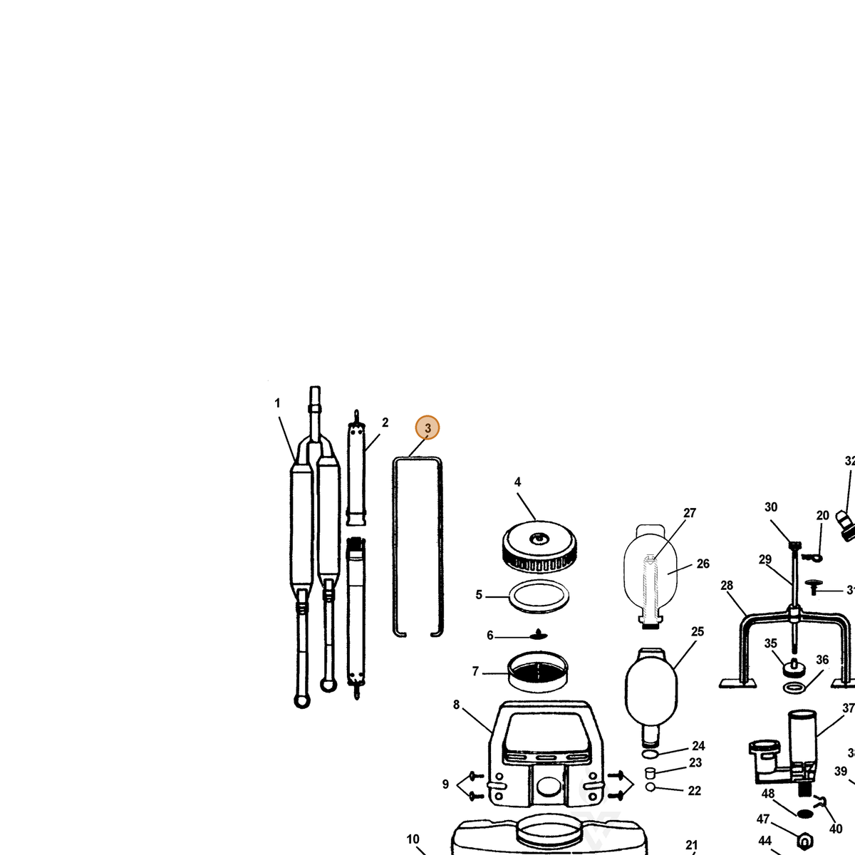 ECHO part 2314570000 — IPL diagram snippet (6x zoom, amber highlight)