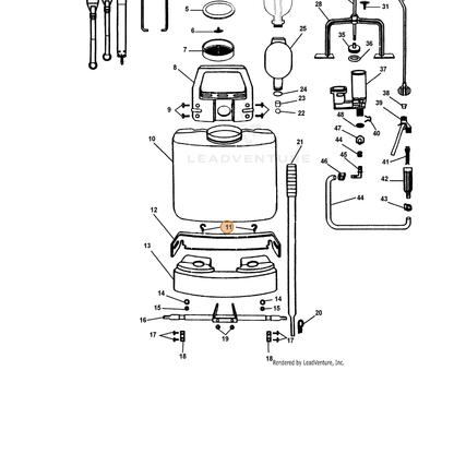 ECHO part 2314750000 — IPL diagram snippet (6x zoom, amber highlight)