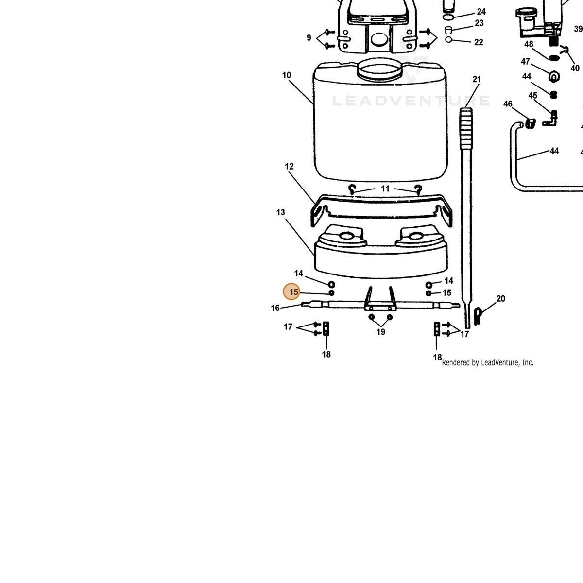 ECHO part 2314760000 — IPL diagram snippet (6x zoom, amber highlight)
