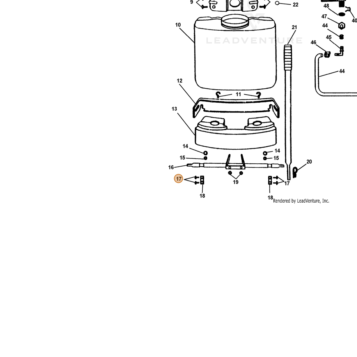 ECHO part 2314930000 — IPL diagram snippet (6x zoom, amber highlight)