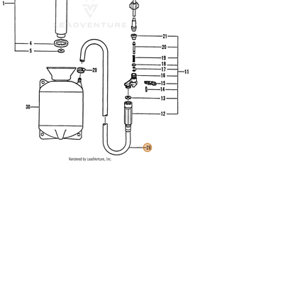 ECHO part 2361460000 — IPL diagram snippet (6x zoom, amber highlight)