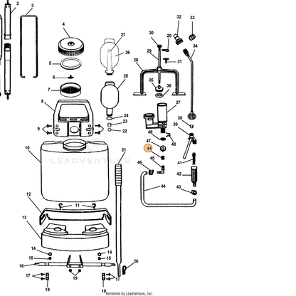 ECHO part 2364370400 — IPL diagram snippet (6x zoom, amber highlight)