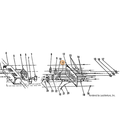 ECHO part 240007301 — IPL diagram snippet (6x zoom, amber highlight)
