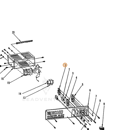 ECHO part 240007500 — IPL diagram snippet (6x zoom, amber highlight)