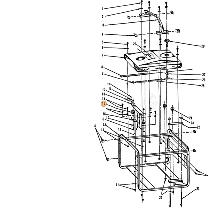 ECHO part 240009001 — IPL diagram snippet (6x zoom, amber highlight)