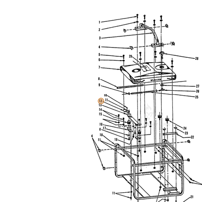 ECHO part 240011008 — IPL diagram snippet (6x zoom, amber highlight)
