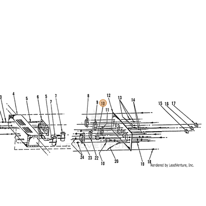 ECHO part 240013250 — IPL diagram snippet (6x zoom, amber highlight)