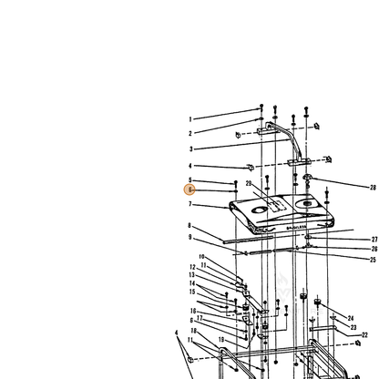 ECHO part 240015004 — IPL diagram snippet (6x zoom, amber highlight)