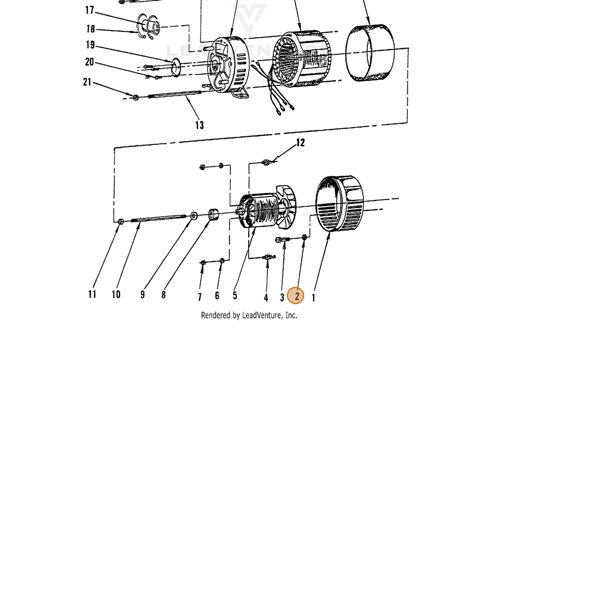 ECHO part 240015006 — IPL diagram snippet (6x zoom, amber highlight)