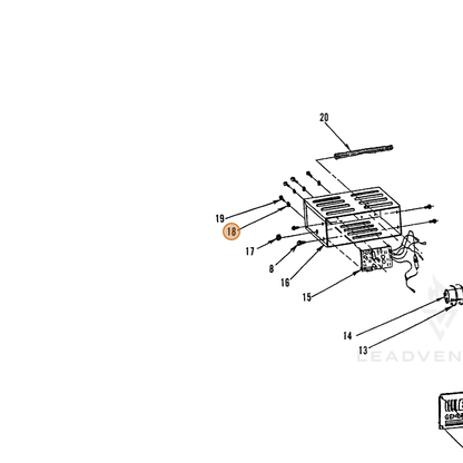 ECHO part 240015011 — IPL diagram snippet (6x zoom, amber highlight)