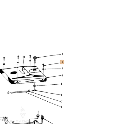 ECHO part 240017020 — IPL diagram snippet (6x zoom, amber highlight)