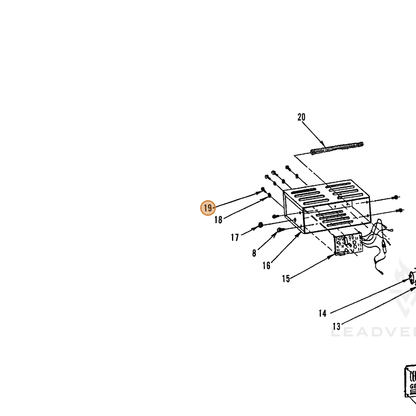 ECHO part 240017060 — IPL diagram snippet (6x zoom, amber highlight)