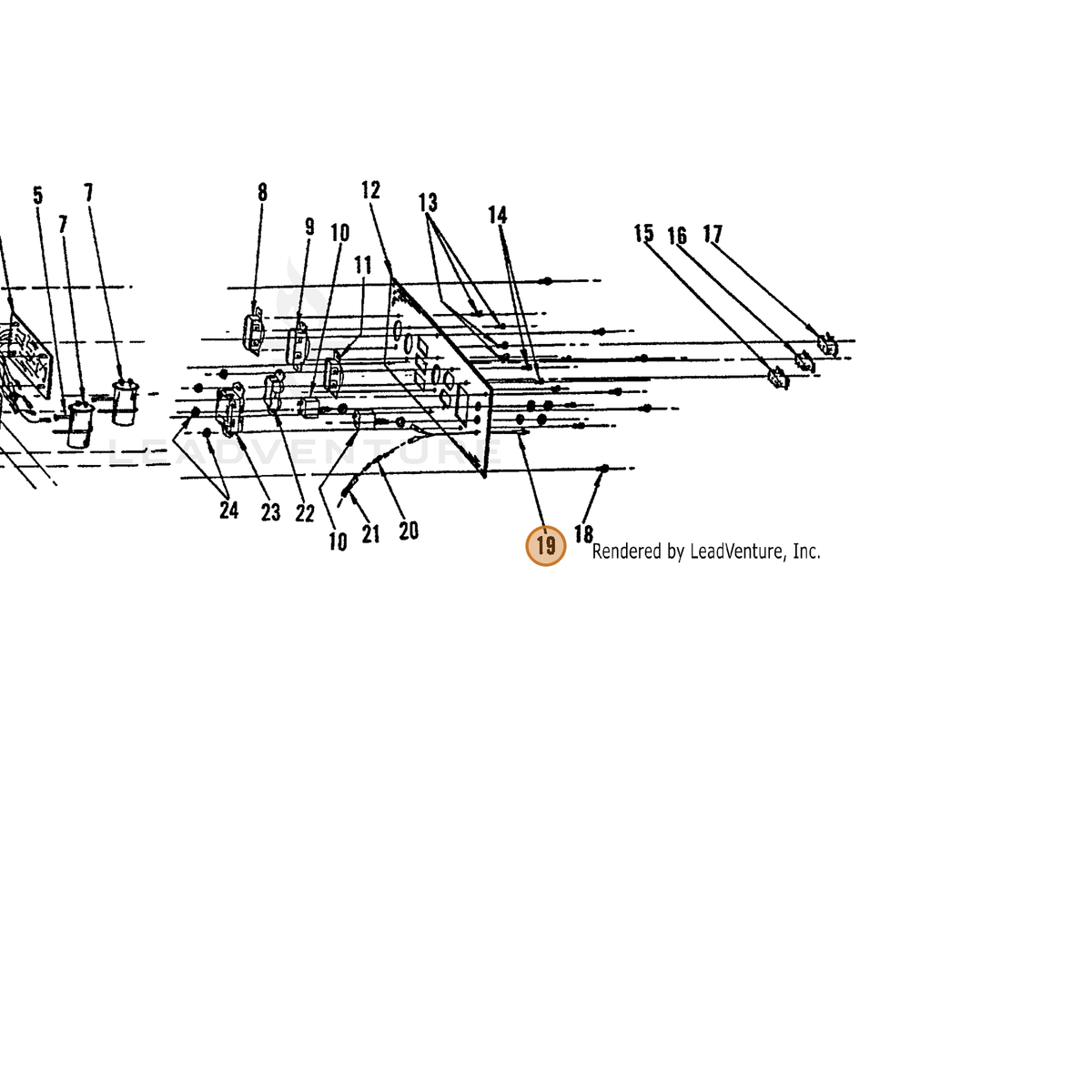 ECHO part 240020111 — IPL diagram snippet (6x zoom, amber highlight)
