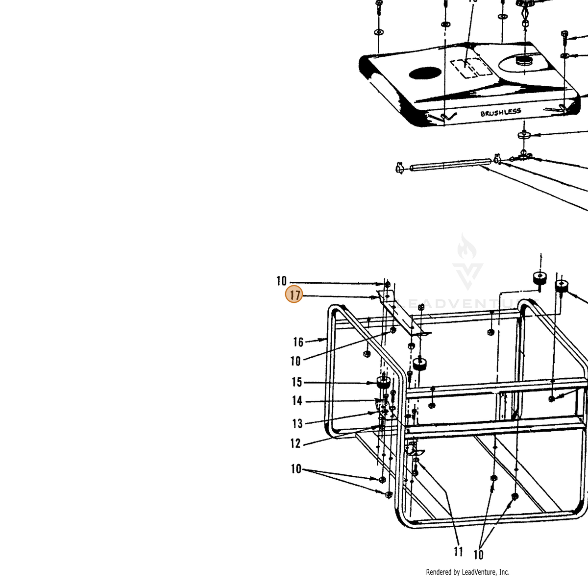 ECHO part 240041003 — IPL diagram snippet (6x zoom, amber highlight)
