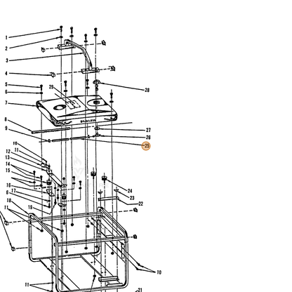 ECHO part 240300250 — IPL diagram snippet (6x zoom, amber highlight)