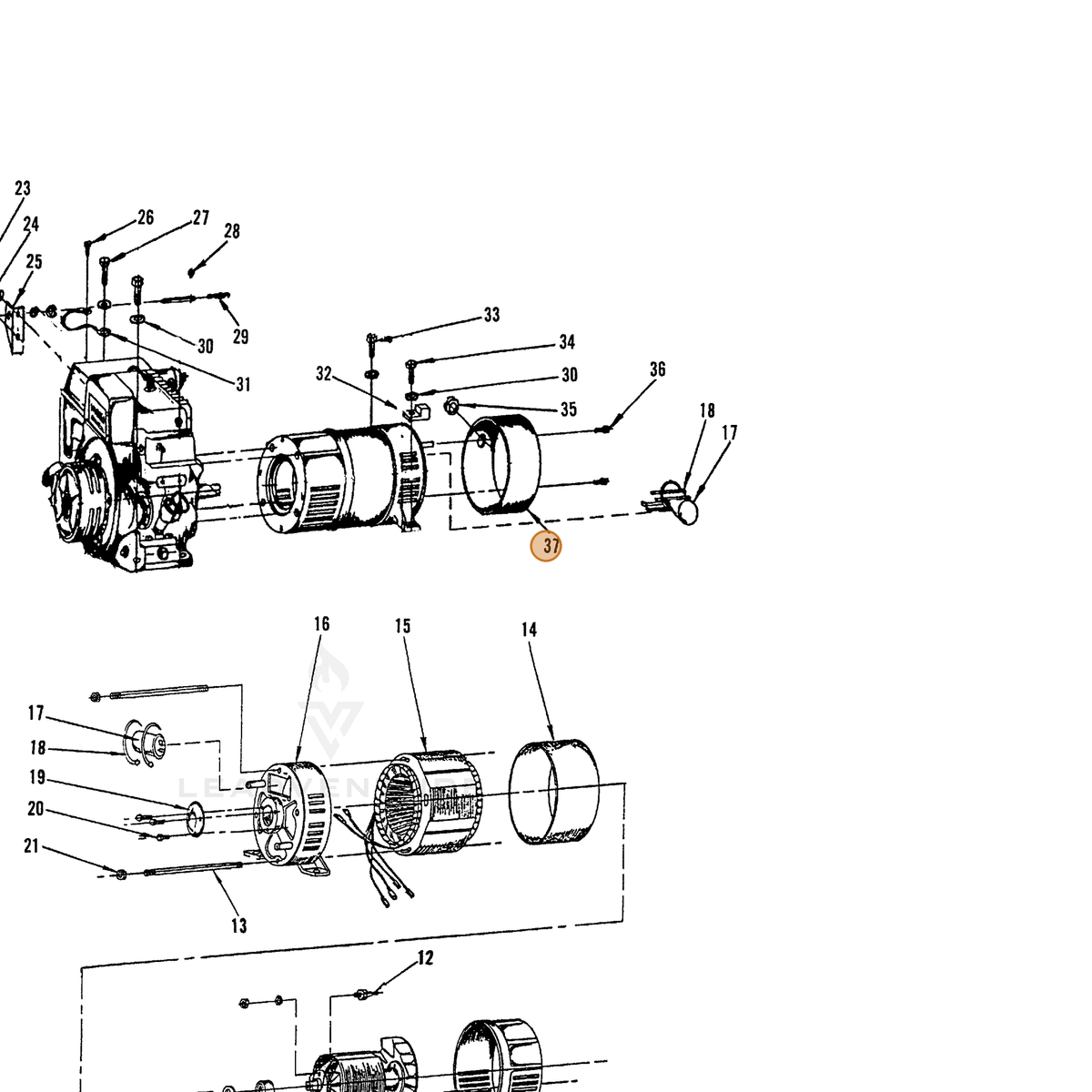 ECHO part 240410006 — IPL diagram snippet (6x zoom, amber highlight)