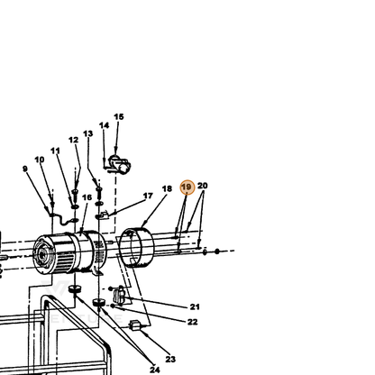 ECHO part 240410022 — IPL diagram snippet (6x zoom, amber highlight)