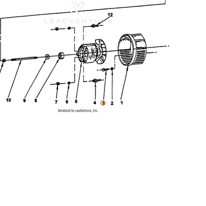 ECHO part 240410025 — IPL diagram snippet (6x zoom, amber highlight)