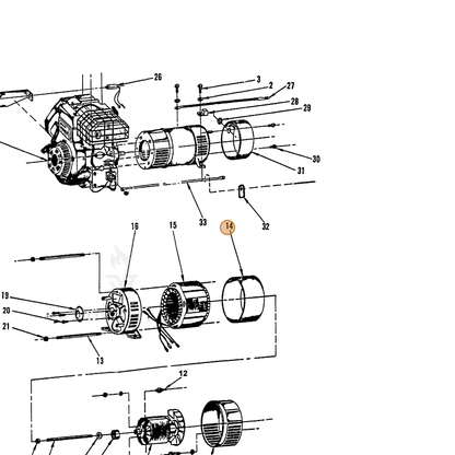 ECHO part 240410028 — IPL diagram snippet (6x zoom, amber highlight)