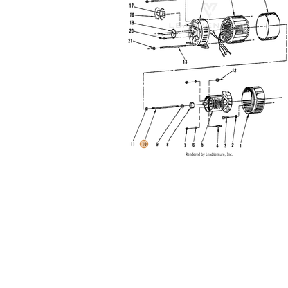 ECHO part 240411014 — IPL diagram snippet (6x zoom, amber highlight)