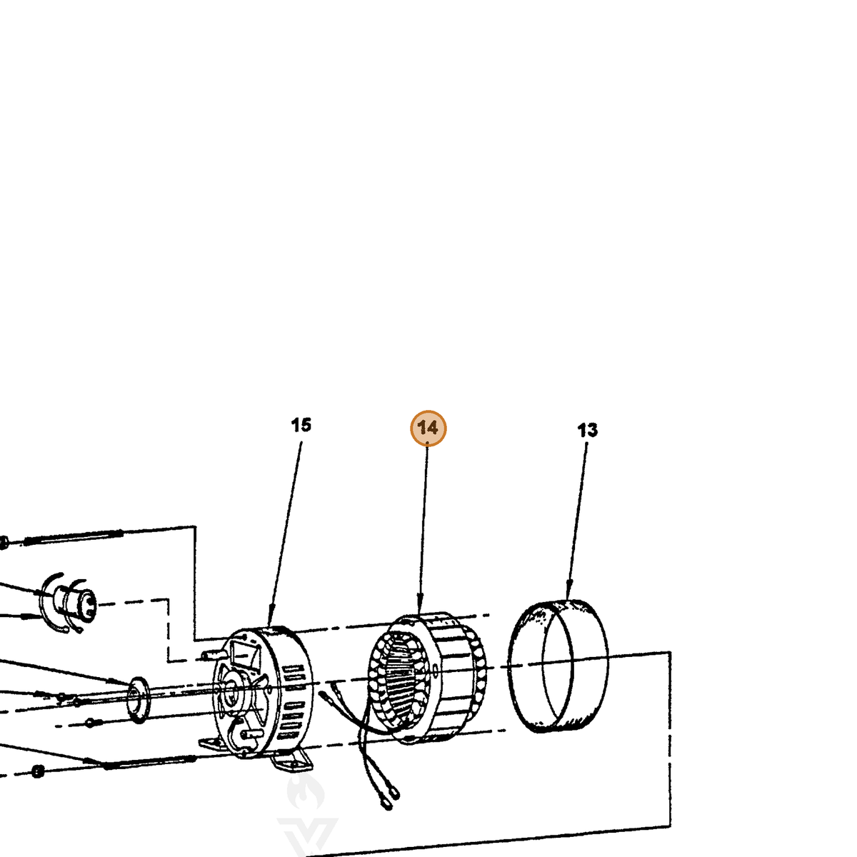 ECHO part 240440204 — IPL diagram snippet (6x zoom, amber highlight)