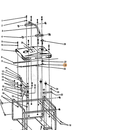 ECHO part 244020001 — IPL diagram snippet (6x zoom, amber highlight)