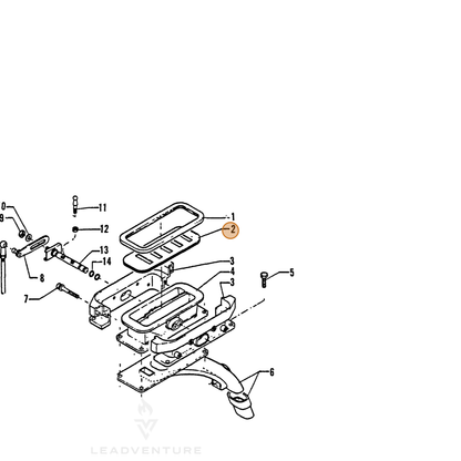 ECHO part 27010101111 — IPL diagram snippet (6x zoom, amber highlight)