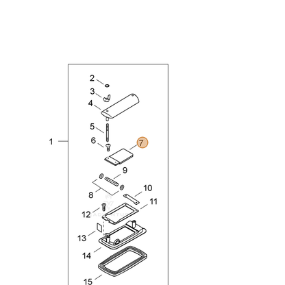 ECHO part 27014506210 — IPL diagram snippet (6x zoom, amber highlight)