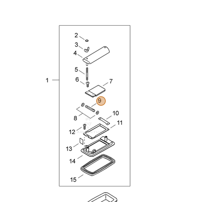 ECHO part 27015306210 — IPL diagram snippet (6x zoom, amber highlight)
