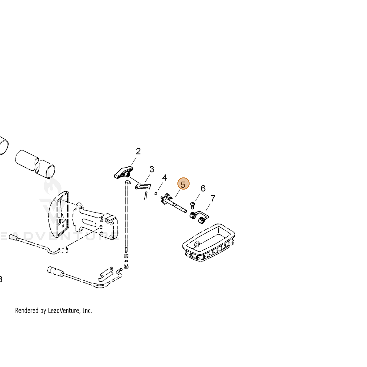 ECHO part 27020506411 — IPL diagram snippet (6x zoom, amber highlight)