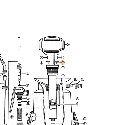 ECHO part 283805309 — IPL diagram snippet (6x zoom, amber highlight)