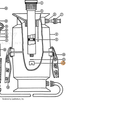 ECHO part 283808304 — IPL diagram snippet (6x zoom, amber highlight)