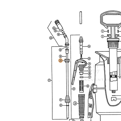 ECHO part 283808312 — IPL diagram snippet (6x zoom, amber highlight)