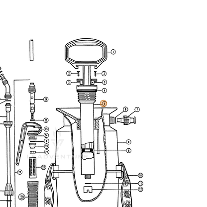 ECHO part 283812801 — IPL diagram snippet (6x zoom, amber highlight)
