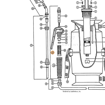 ECHO part 283845801 — IPL diagram snippet (6x zoom, amber highlight)