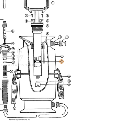 ECHO part 283902314 — IPL diagram snippet (6x zoom, amber highlight)
