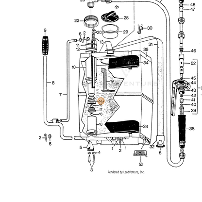 ECHO part 283911305 — IPL diagram snippet (6x zoom, amber highlight)