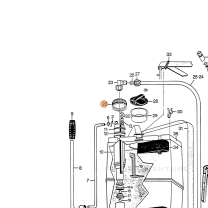 ECHO part 283918308 — IPL diagram snippet (6x zoom, amber highlight)