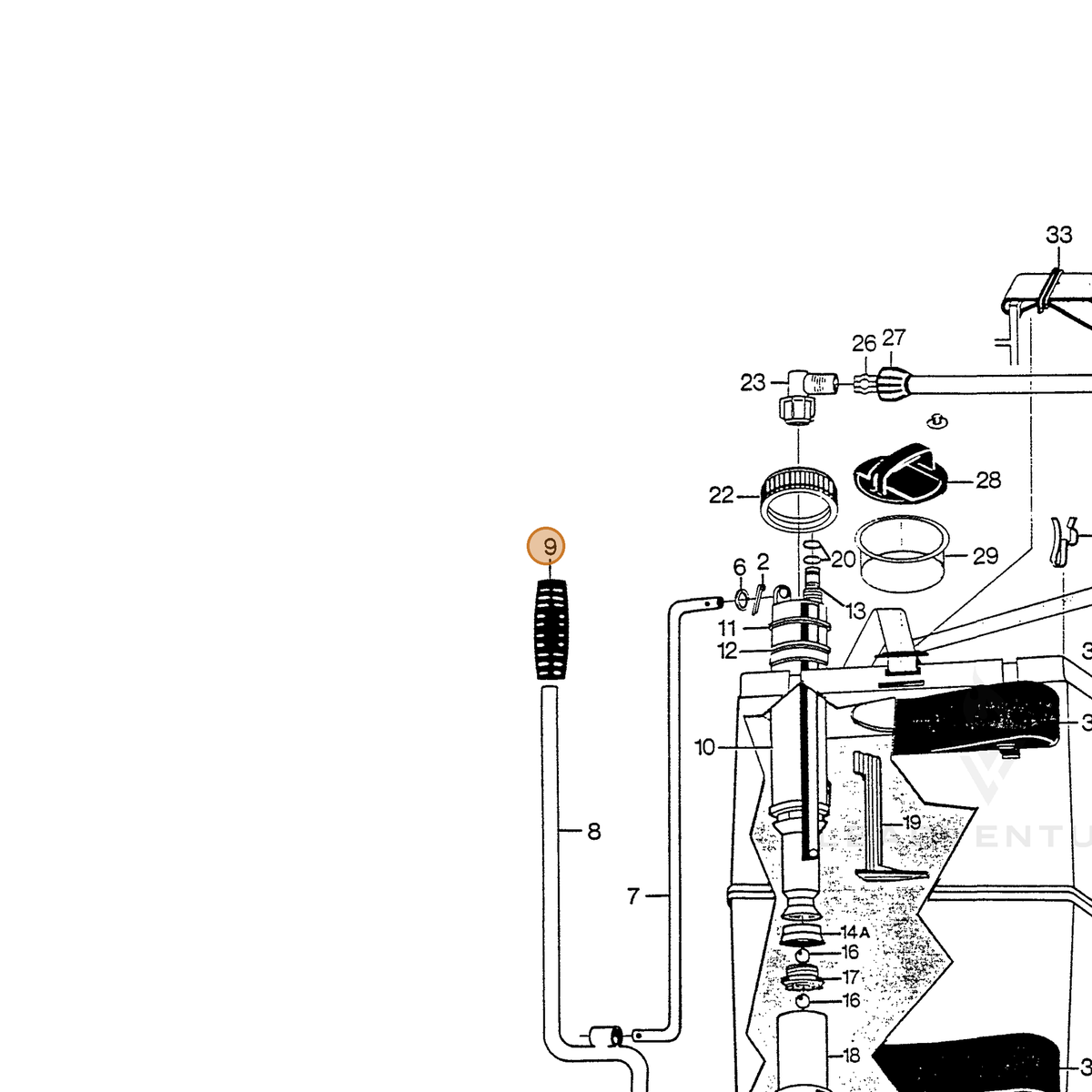 ECHO part 283918317 — IPL diagram snippet (6x zoom, amber highlight)