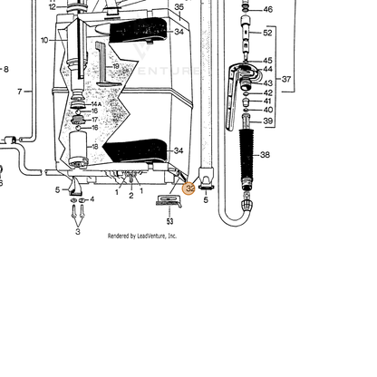 ECHO part 283918318 — IPL diagram snippet (6x zoom, amber highlight)