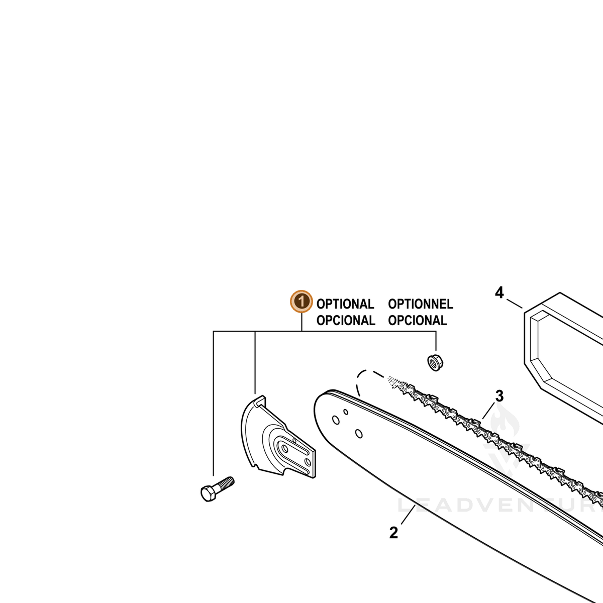 ECHO part 2893202 — IPL diagram snippet (6x zoom, amber highlight)