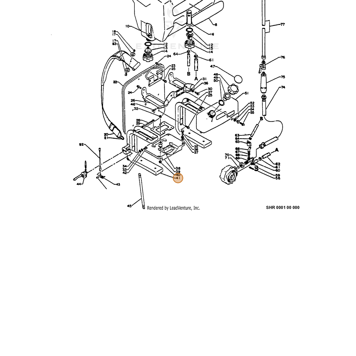 ECHO part 30000610611 — IPL diagram snippet (6x zoom, amber highlight)