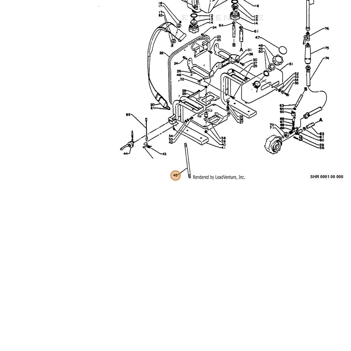 ECHO part 30002910610 — IPL diagram snippet (6x zoom, amber highlight)